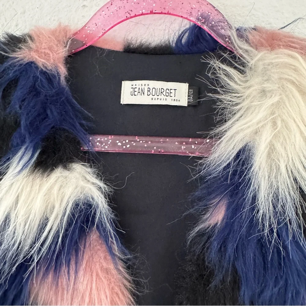 Jean Bourget Colorful Faux Fur Vest